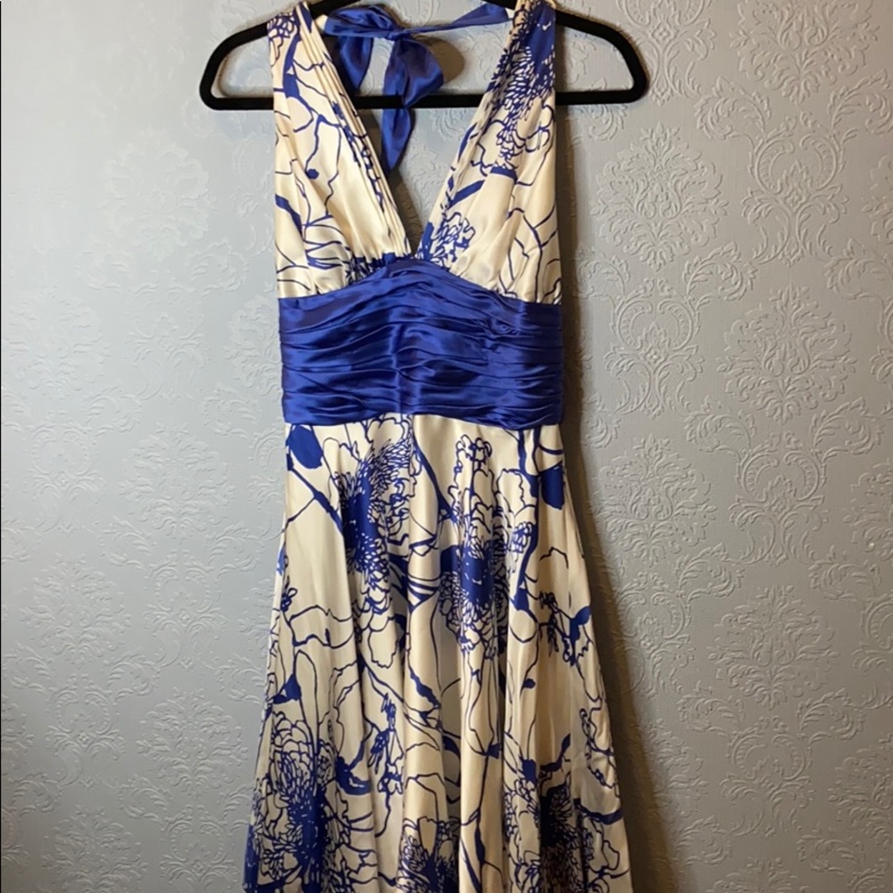 Issue NY silk halter swing dress